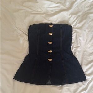Meshki Denim Corset Top